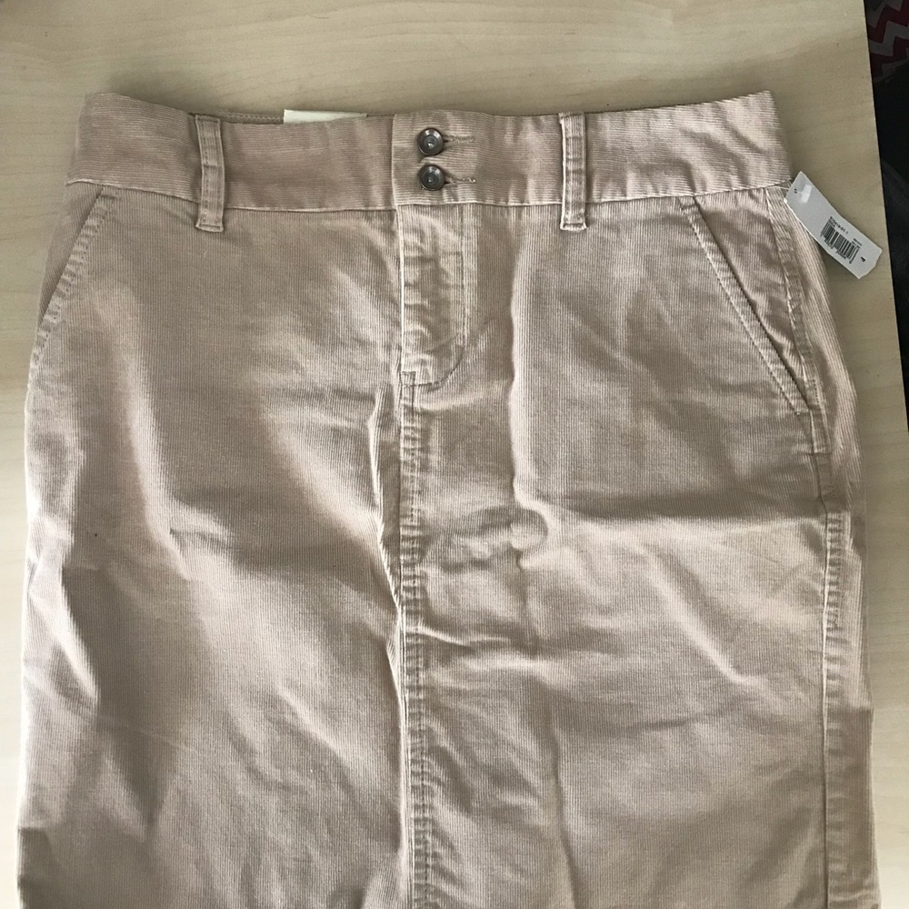 Corduroy pencil skirt